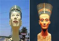 تمثال نفرتيتي "المشوه" يشبه مسخ فرانكشتاين