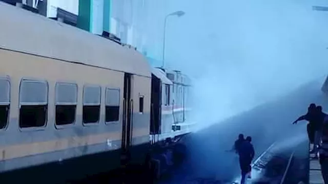 حريق قطار ارشيفية