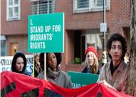 جانب من تظاهرة لدعم المهاجرين، لندن، عام 2019