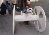 مدفع رمضان من الخشب أختراع فيومى جديد