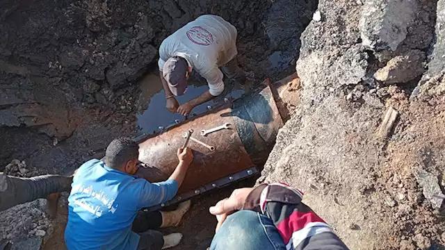  إصلاح خط مياه