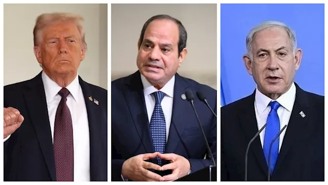 نتنياهو والرئيس السيسي وترامب