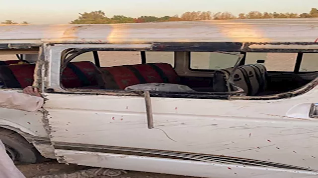 انقلاب ميكروباص   أرشيفية