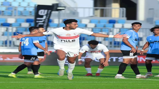 أحمد ربيع يحتفل بهدفه مع الزمالك (3)
