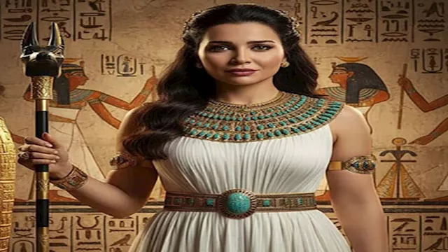 مي عز الدين بالزي الفرعوني