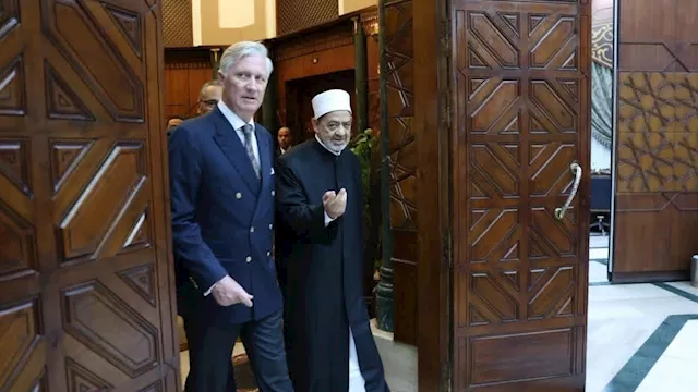 شيخ الأزهر يستقبل ملك بلجيكا