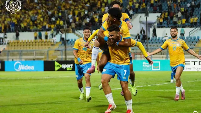 احتفال لاعبي الإسماعيلي