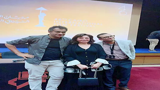 إلهام شاهين والمخرج نمير عبد المسيح