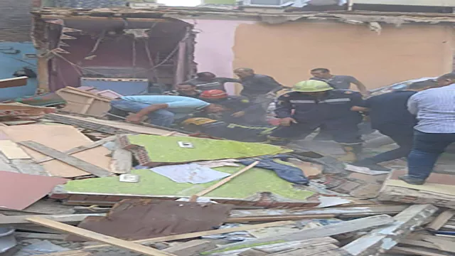 انهيار جزئي لعقار