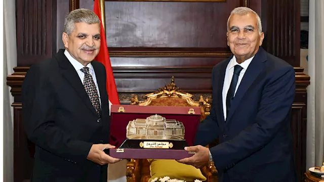 رئيس مجلس الشيوخ يستقبل رئيس هيئة قناة السويس