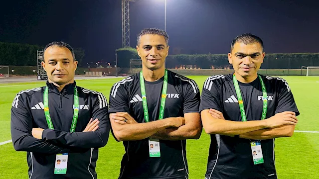 طاقم تحكيم مصري لمباراة السعودية وفلسطين