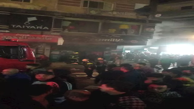 حريق مطعم بجسر السويس