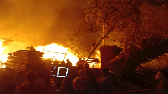 حريق هائل في المرج