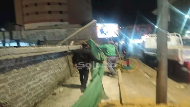 ازالة التعديات على تمثال الزعيم