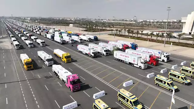 قافلة مساعدات لغزة 