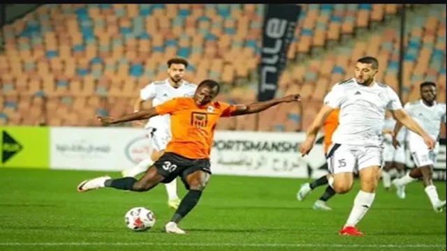 خلال مباراة البنك الأهلي وحرس الحدود