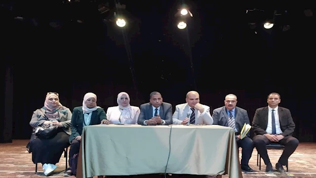 سعيد عطية وكيل تعليم الجيزة خلال الإجتماع