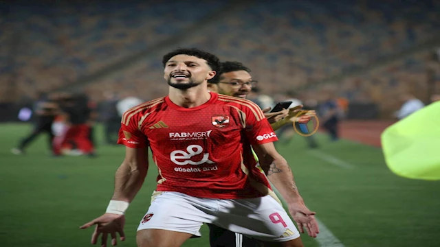 احتفال وسام أبو علي بهدف فوز الأهلي على البنك في ا