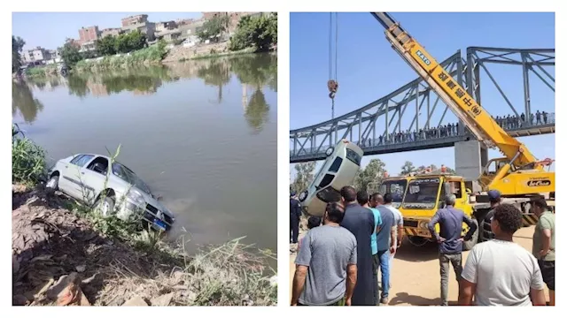 مصرع زوجين سقطت سيارتهما في الرياح التوفيقي بالدقه