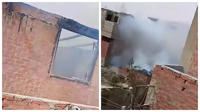 حريق منزلين في قرية شفيق بالشرقية