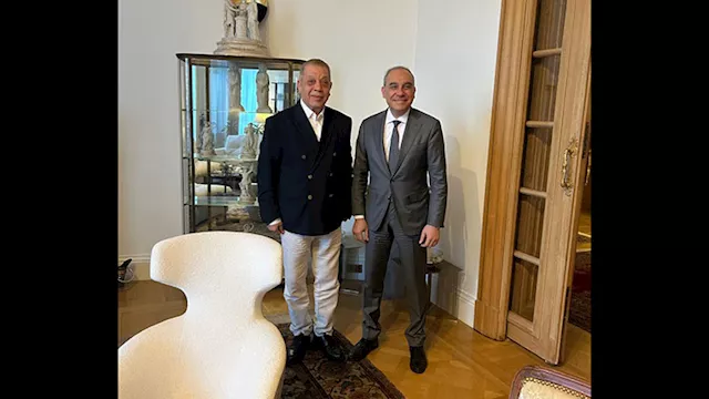 السفير علاء يوسف يستقبل النائب أسامة شرشر