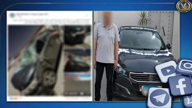 سائق يسبب انقلاب سيارة