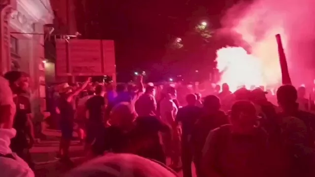 مظاهرات في بلجراد