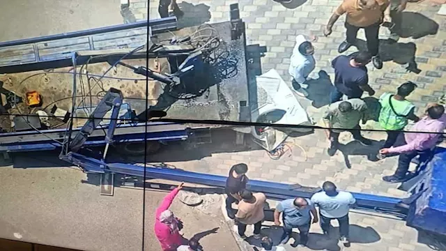 حادث سقوط ونش