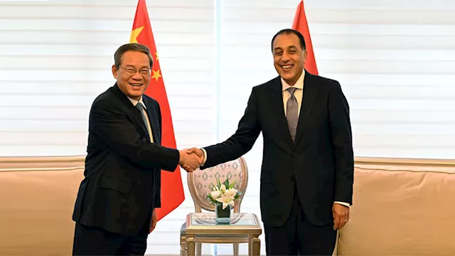 الدكتور مصطفى مدبولى ورئيس مجلس الدولة الصينى