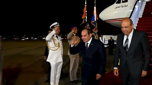 الرئيس السيسي يعود إلى أرض الوطن قادمًا من غينيا ا