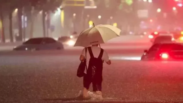 استمرار هطول أمطار غزيرة في كوريا الجنوبية