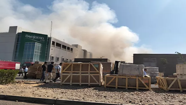 حريق مخزن نسكافيه بأكتوبر