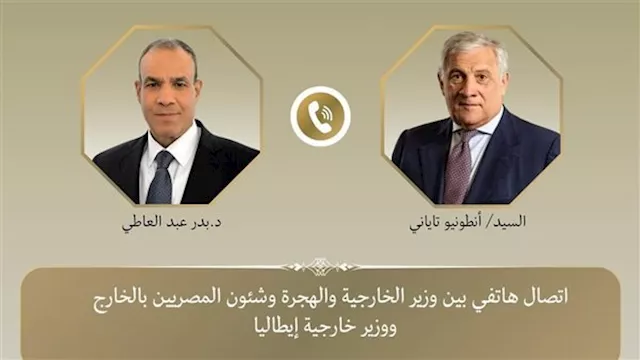بدر عبد العاطي ونظيره الإيطالي في اتصال هاتفي