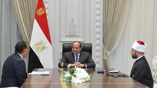 السيسي ومدبولي والازهري ارشيفية