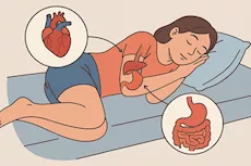 كيف تؤثر وضعية النوم على القلب والجهاز الهضمي؟