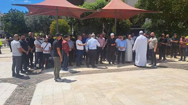 التظاهرات التي جرت أمام السفارة المصرية في تل أبيب