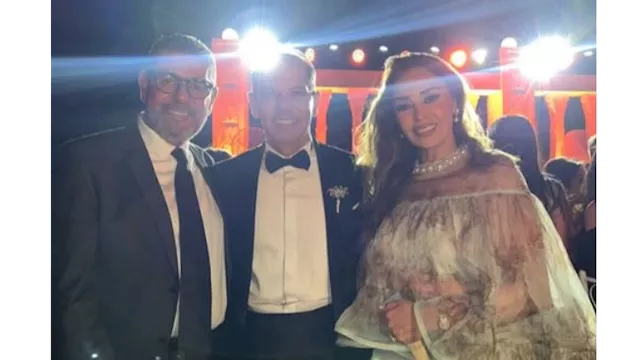 داليا البحيري مع زوجها والمخرج رامي إمام