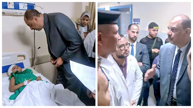 محافظ سوهاج يزور مصابي حادث جهينة