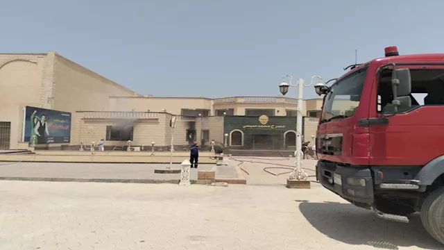  ماس كهربائي يشعل غرفة المحولات بمسرح محمد صبحي