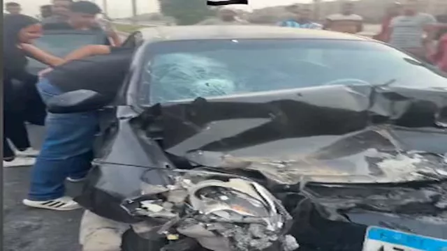 مطاردة 3 سيارات لـ فتاة على طريق الواحات (7)