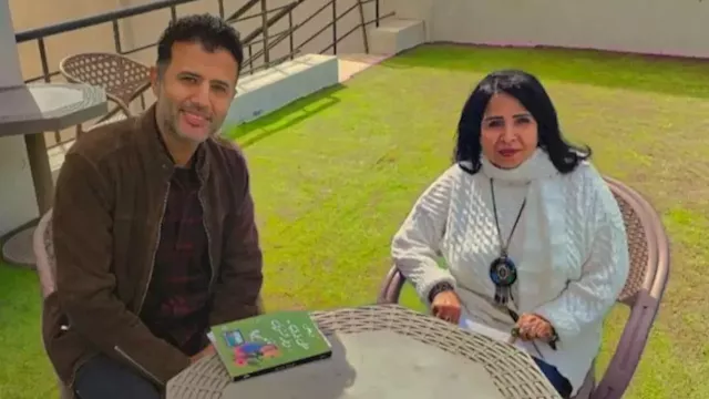 الشاعرة كوثر مصطفى مع حمزة نمرة