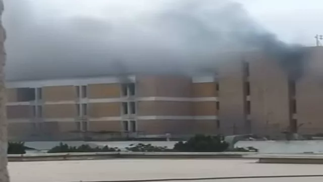 حريق مستشفى جامعة قناة