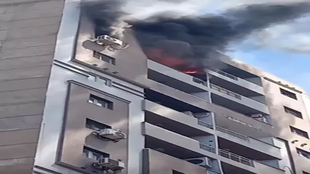 حريق شقة سكنية