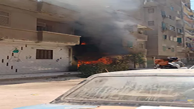 حريق مخزن خشب - أرشيفية