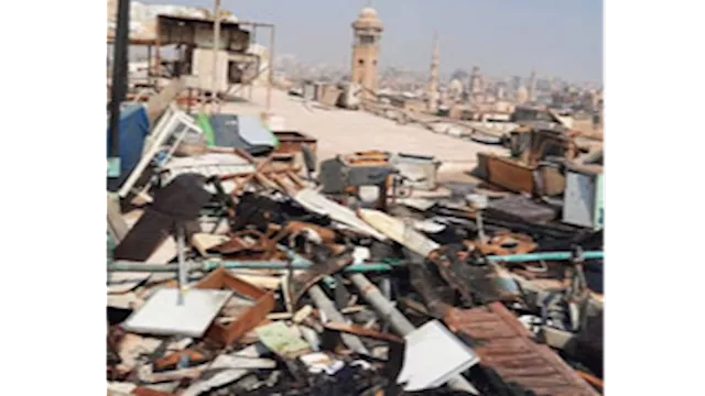  حريق بمستشفى الحسين الجامعي