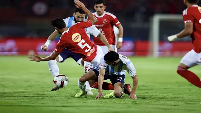 خلال مباراة الأهلي وبيراميدز 