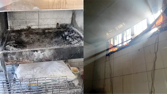 حريق في مدخنة مطعم برجر