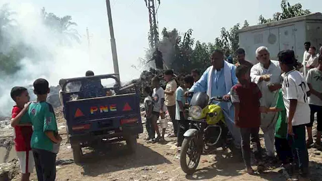 حريق بجوار محول كهرباء في بني سويف