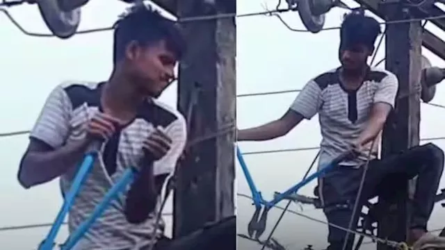 رجل يقطع الكهرباء عن قريته