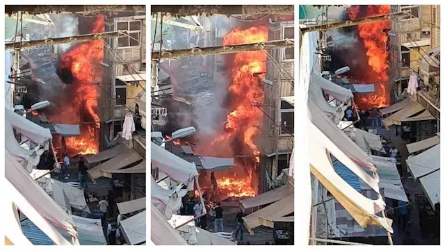 حريق عقار بورسعيد